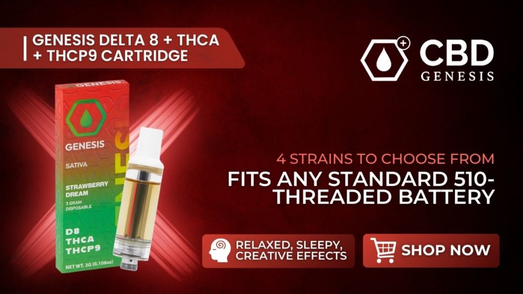 CCBD Genesis Delta 8 + THCA + THCP9 Cartridge