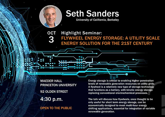 Highlight Seminar: Flywheel Energy Storage: A Utility Scale Energy Solution for the 21st Century