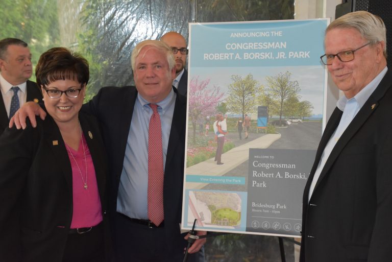 Recognizing Borski for his vision of the riverfront
