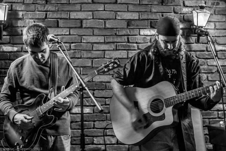 PHOTO: DANIEL HUPPERT / Left to right: Robert Fulton and Sean Faust perform in New Hope on Friday with the band The Adventure Soundtrack, and as a duo on Saturday. 