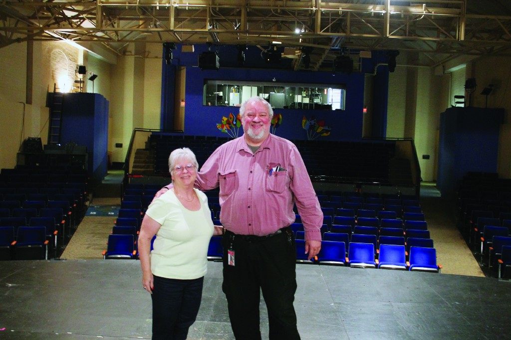 MATT SCHICKLING / WIRE PHOTOS Playwright Gail Cooper smiles with her husband Scott, who plays the part of Mr. Lawrence in the production. 