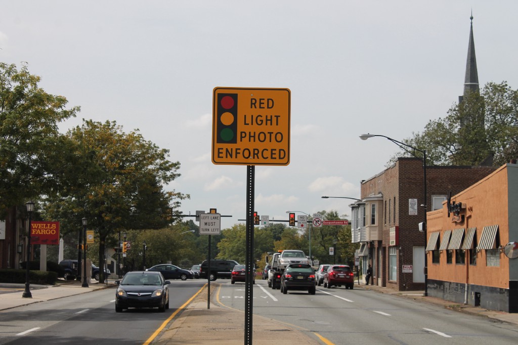 MATT SCHICKLING / WIRE PHOTO Red light cameras have been installed at three intersections in Abington. Starting Oct. 1, red light violaters will be fined $100. The cameras are installed at the intersections of Old York Road and Susquehanna Road, Old York Road and Welsh Road, and Moreland Road and Fitzwatertown Road.html-charsetutf-8