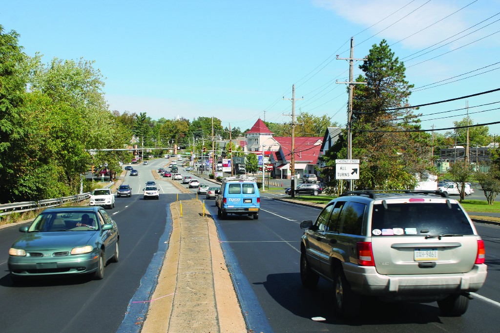 MATT SCHICKLING / WIRE PHOTO The Delaware Valley Regional Planning Commission awarded $260,000 in grants, some of which will go toward making a streetscape plan for historic Bethayres along Huntingdon Pike in Lower Moreland and more bicycle-accessible roads in Abington, such as the bike lane already built along Valley Road.  