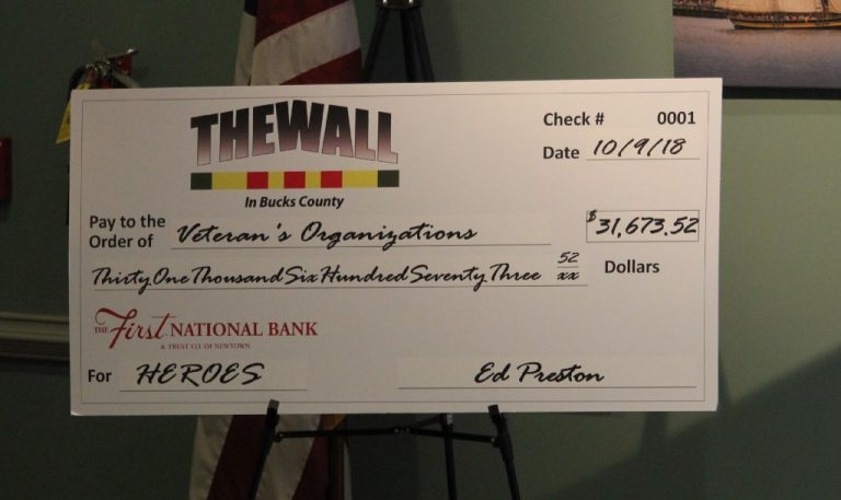 $31,000 donated to veteran causes at Visitor Center