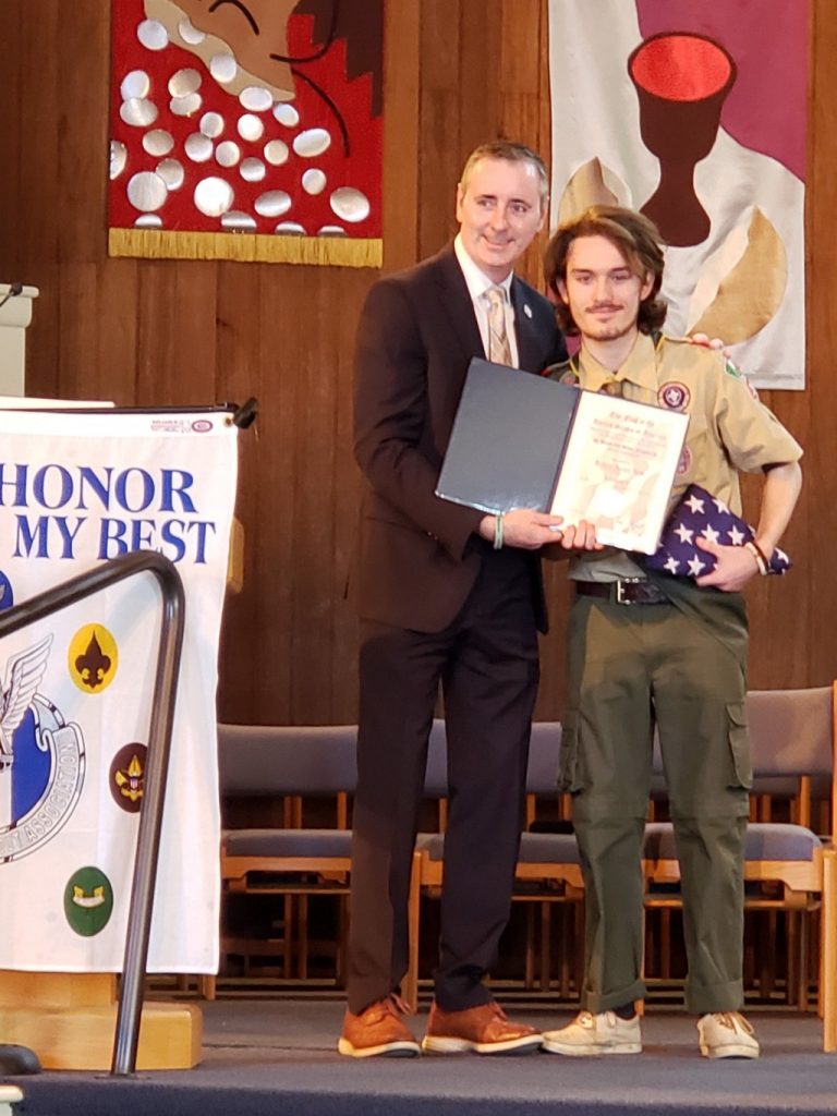 Neshaminy senior earns Eagle Scout medal