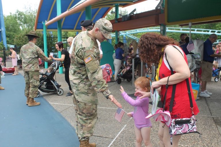 Sesame Place celebrates Flag Day with military personnel