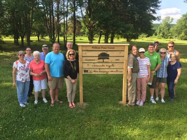 Penn Forest sign re-built and dedicated