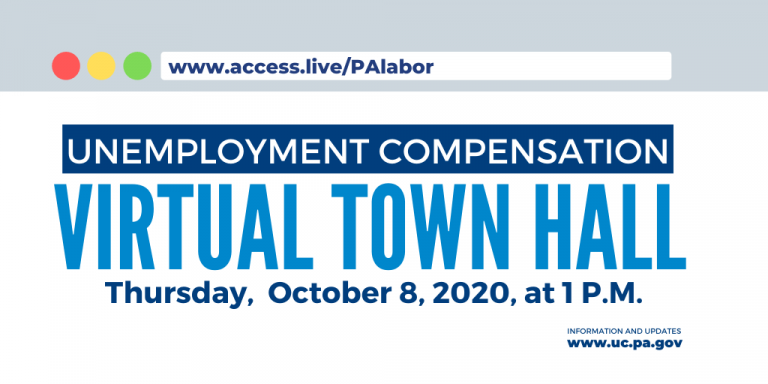 Weekly unemployment compensation town hall set for 1 p.m.