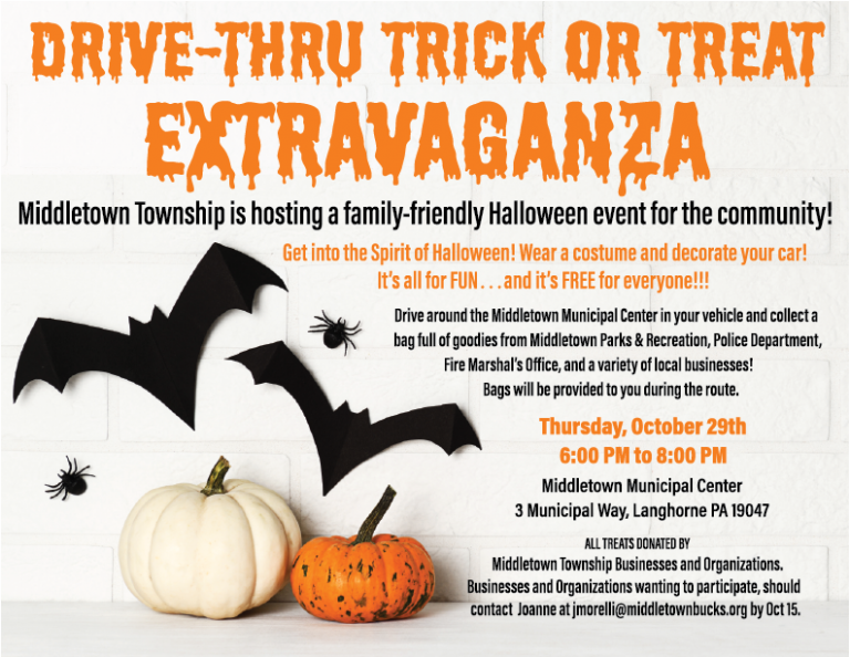 Middletown Township hosts Drive-thru Trick-or-Treat Extravaganza