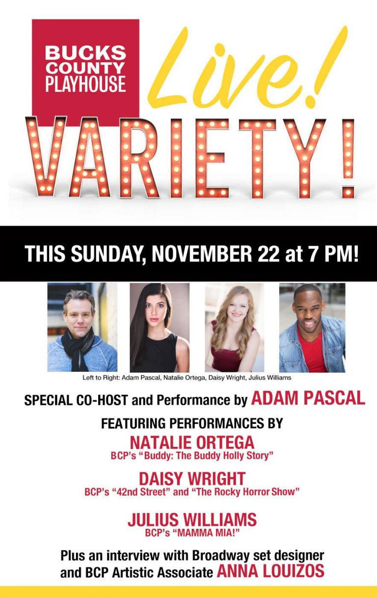 Bucks County Playhouse Virtual Variety Show returns Sunday