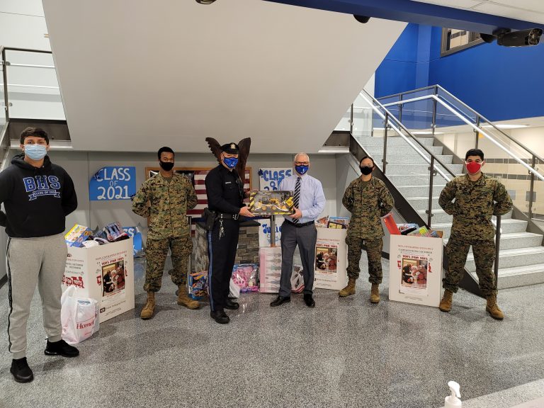 Bensalem MCJROTC collection for Toys for Tots