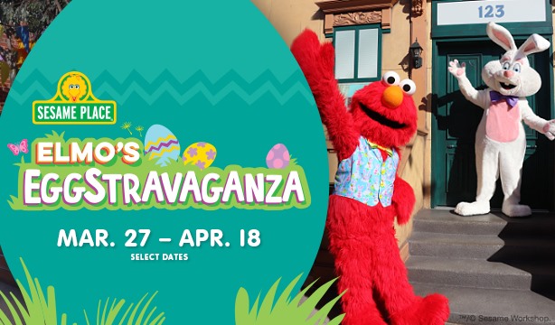 Sesame Place kicks off Elmo’s Eggstravaganza celebration