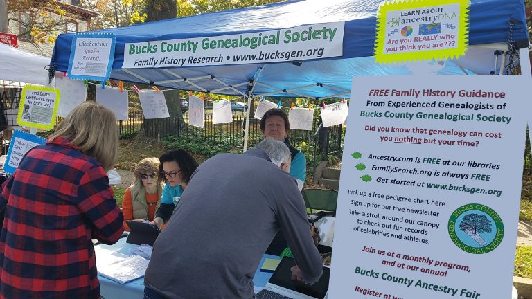 Bucks County Genealogical Society resumes in-person participation at local events