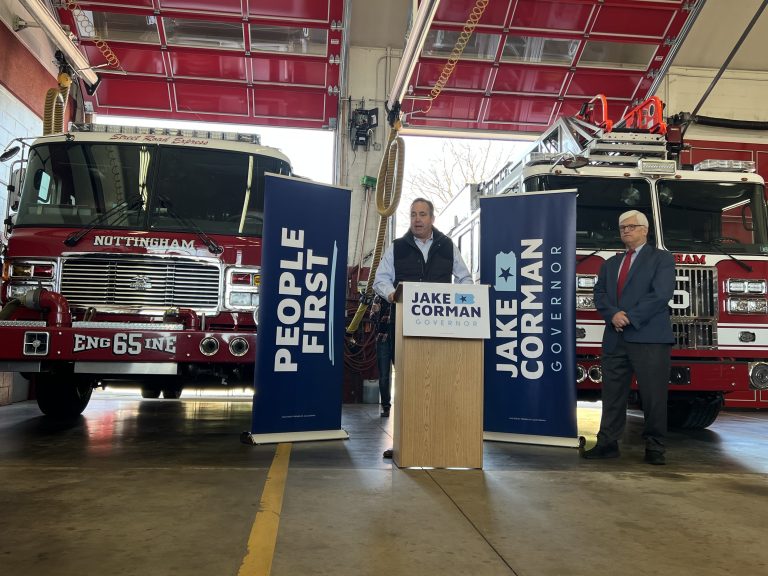 Republican candidate for governor visits first responders in Bensalem