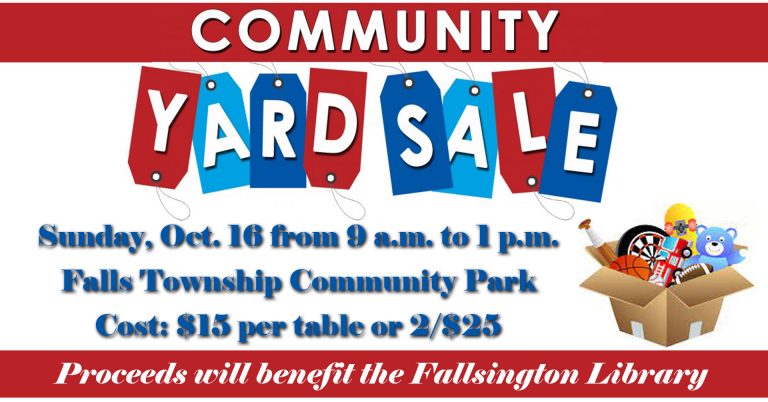 Community yard sale to benefit Fallsington Library