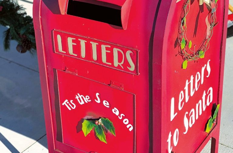 Santa’s mailbox at Newtown Athletic Club