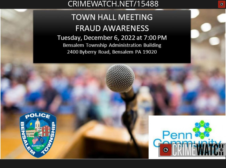 Town Hall on fraud awareness set for Dec. 6