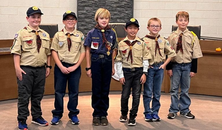 Arrow of Light Cub Scouts learn about Middletown government