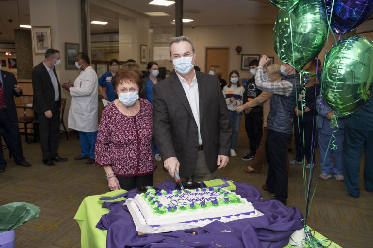 First baby born at St. Mary Medical Center returns for 50th birthday