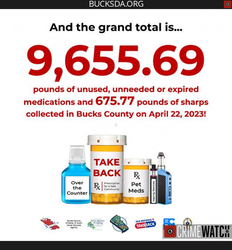 Bucks County Medication Collection Day is a success